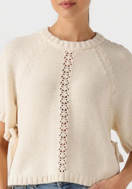 Ecru Y.A.S. Pullover YASLAMINA SS KNIT TOP - large