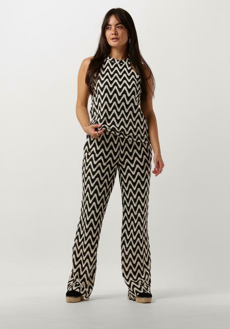 Schwarze SUMMUM Hose PANTS ZIG ZAG CROCHET - large