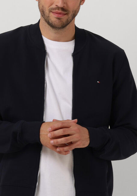Dunkelblau TOMMY HILFIGER Strickjacke 1985 BASEBALL COLLAR ZIP THROUGH - large