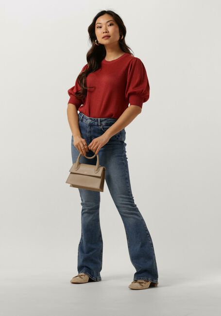 Rote MINUS T-shirt LIVA PUFF SLEEVE METALLIC KNIT PULLOVER - large