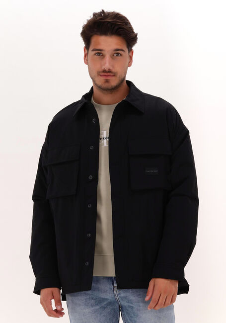 Schwarze CALVIN KLEIN Overshirt FLEECE LINED CARGO OVERSHIRT - large