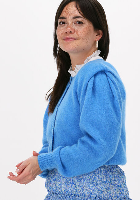Blaue LEON & HARPER Strickjacke MADDY MMP02 PLAIN - large
