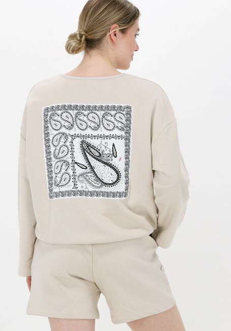 Beige JUST FEMALE Pullover PAISLEY BADGE SWEAT - large