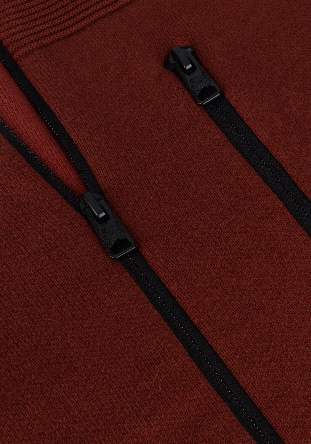 Rote VANGUARD Strickjacke ZIP JACKET COTTON BONDED - large