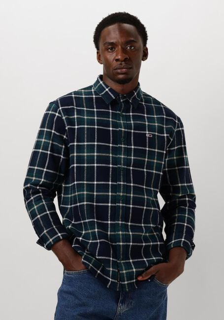 Blaue TOMMY JEANS Casual-Oberhemd TJM REG CHECK FLANNE SHIRT - large