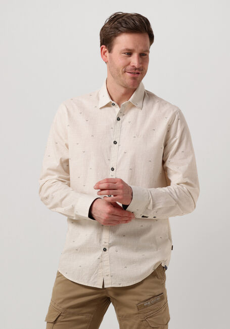 Beige PME LEGEND Casual-Oberhemd LONG SLEEVE SHIRT PRINT ON CTN SLUB - large