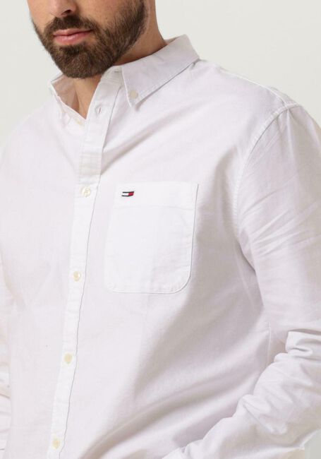 Weiße TOMMY JEANS Klassisches Oberhemd TJM REG OXFORD SHIRT - large