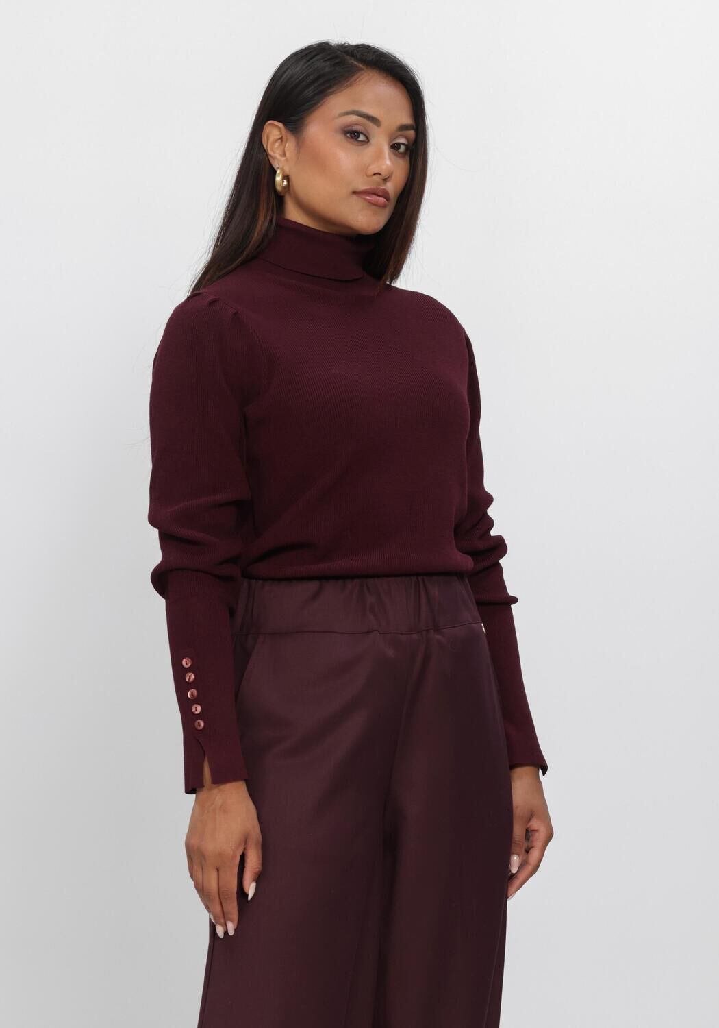 Bordeaux NUKUS Rollkragenpullover SILVI PULLOVER PLAIN - large