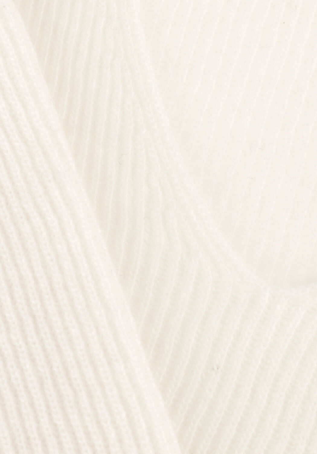 Ecru RESORT FINEST Pullover V-NECK RIB KNIT - large