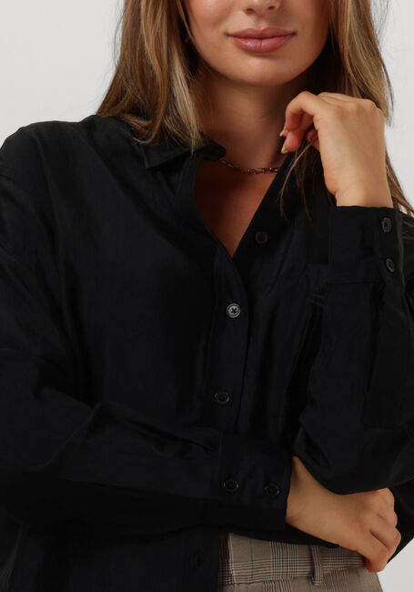 Schwarze ALIX THE LABEL Blusen LADIES WOVEN SHINY CRINKLE BLOUSE - large