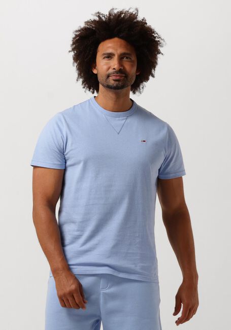Hellblau TOMMY JEANS T-shirt TJM SLIM RIB DETAIL TEE - large