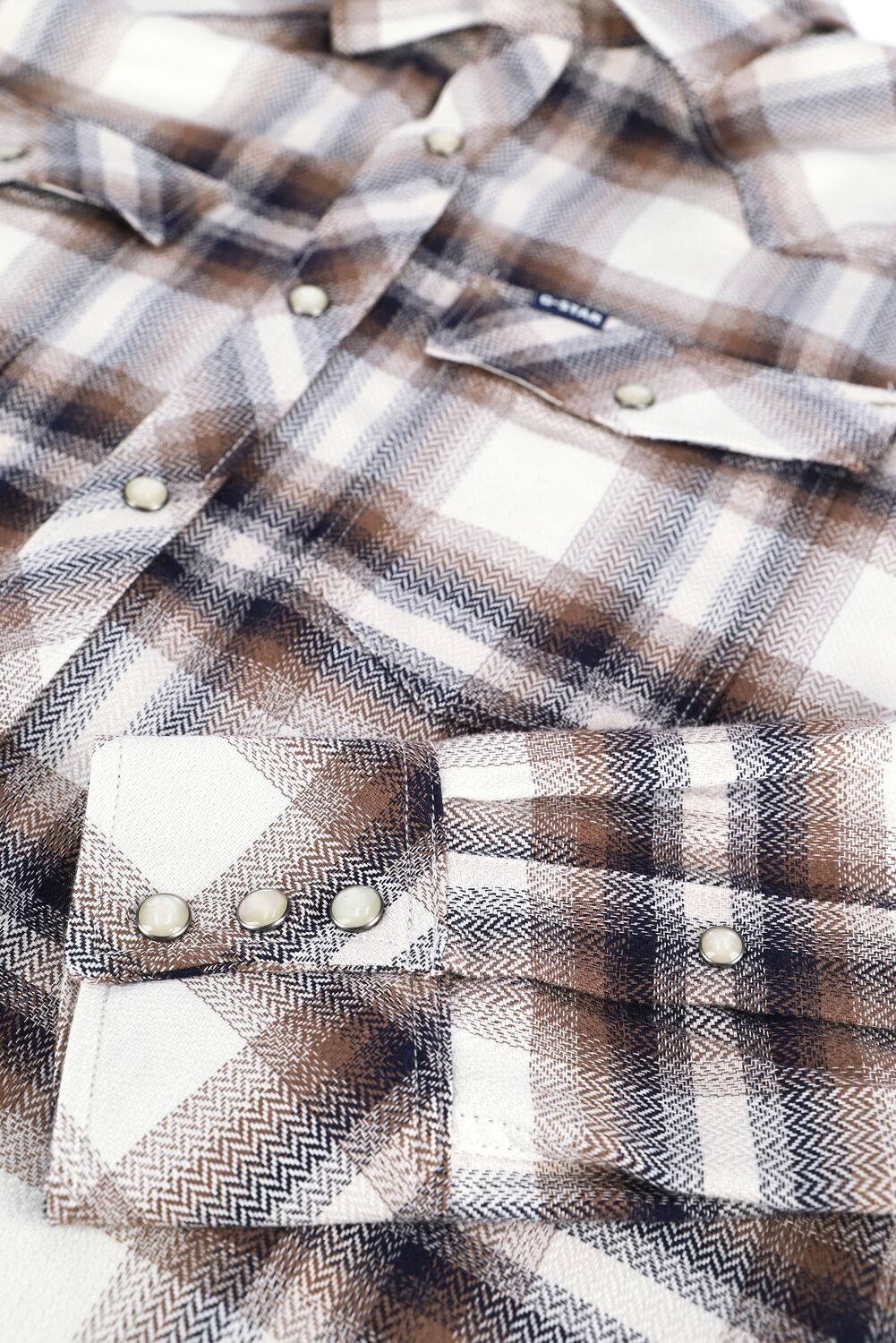 Nicht-gerade weiss G-STAR RAW Casual-Oberhemd C841 HERITAGE HB FLANNEL CHECK - large