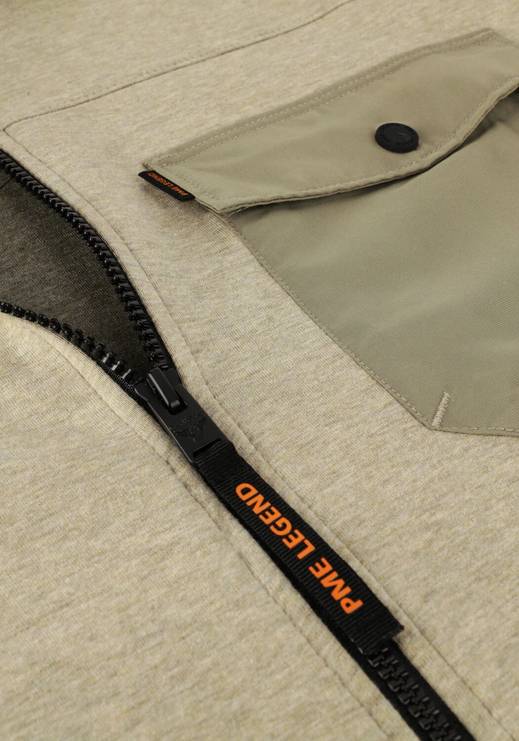 Olive PME LEGEND Overshirt LONG SLEEVE SHIRT SPACER SWEAT OVERSHIRT - large