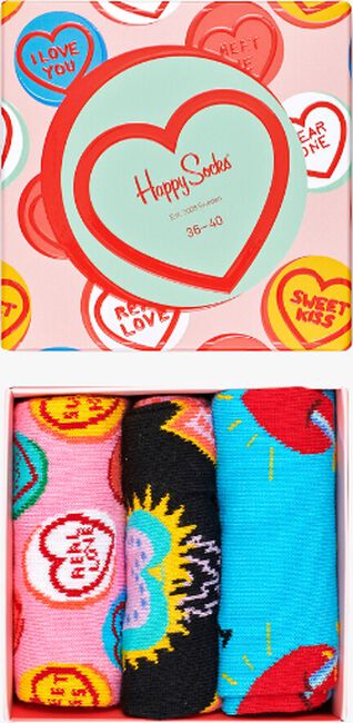 Mehrfarbige/Bunte HAPPY SOCKS Socken I LOVE YOU GIFT BOX - large