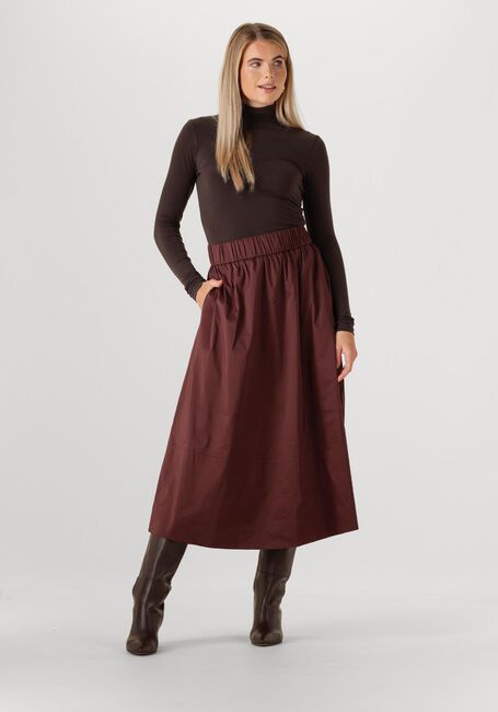Bordeaux NEO NOIR Midirock YARA POPLIN SKIRT - large