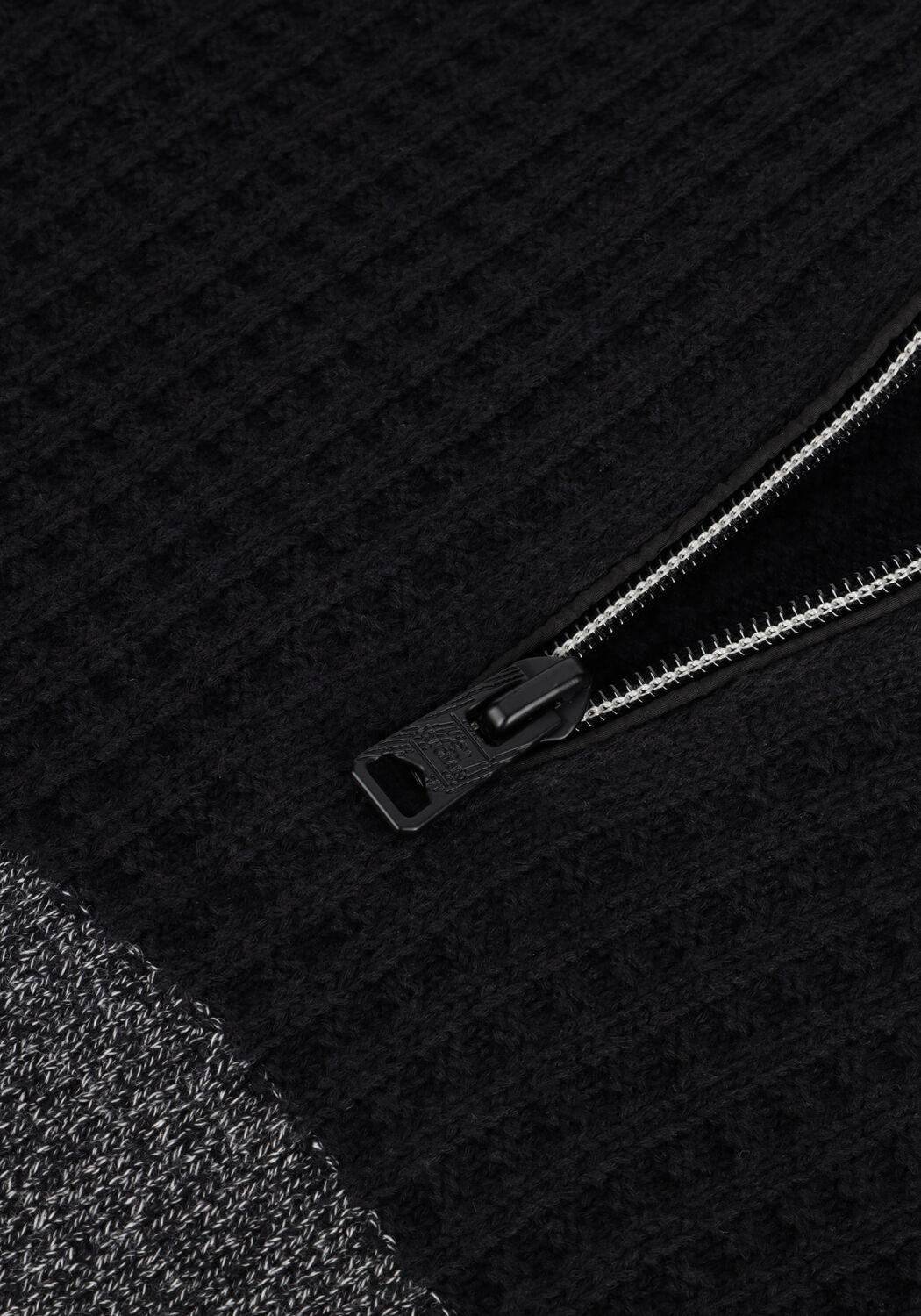 Schwarze VANGUARD Pullover HALF ZIP COLLAR COTTON GRINDLE - large