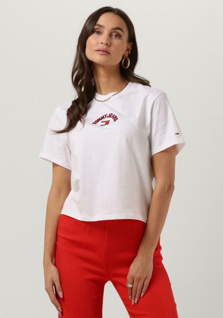 Weiße TOMMY JEANS T-shirt TJW CLS VARSITY PREP 2 TEE - large
