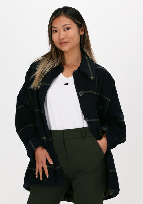 Blaue SCOTCH & SODA Jack PADDED CHECKED WOOL-BLEND SHIR - large