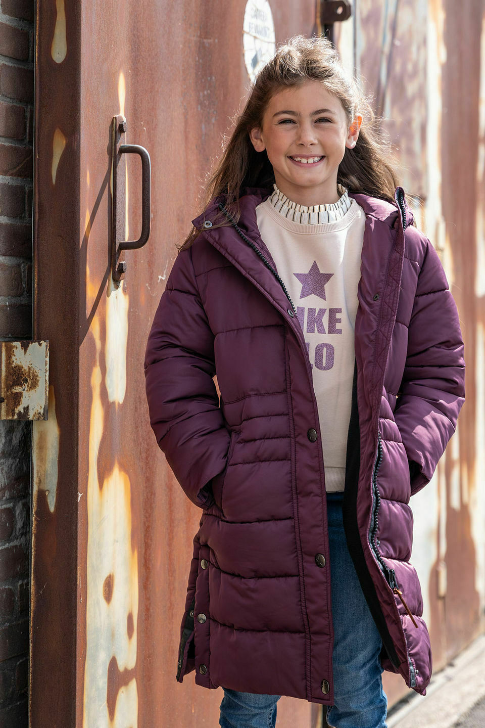 Hooded jacket girls on sale