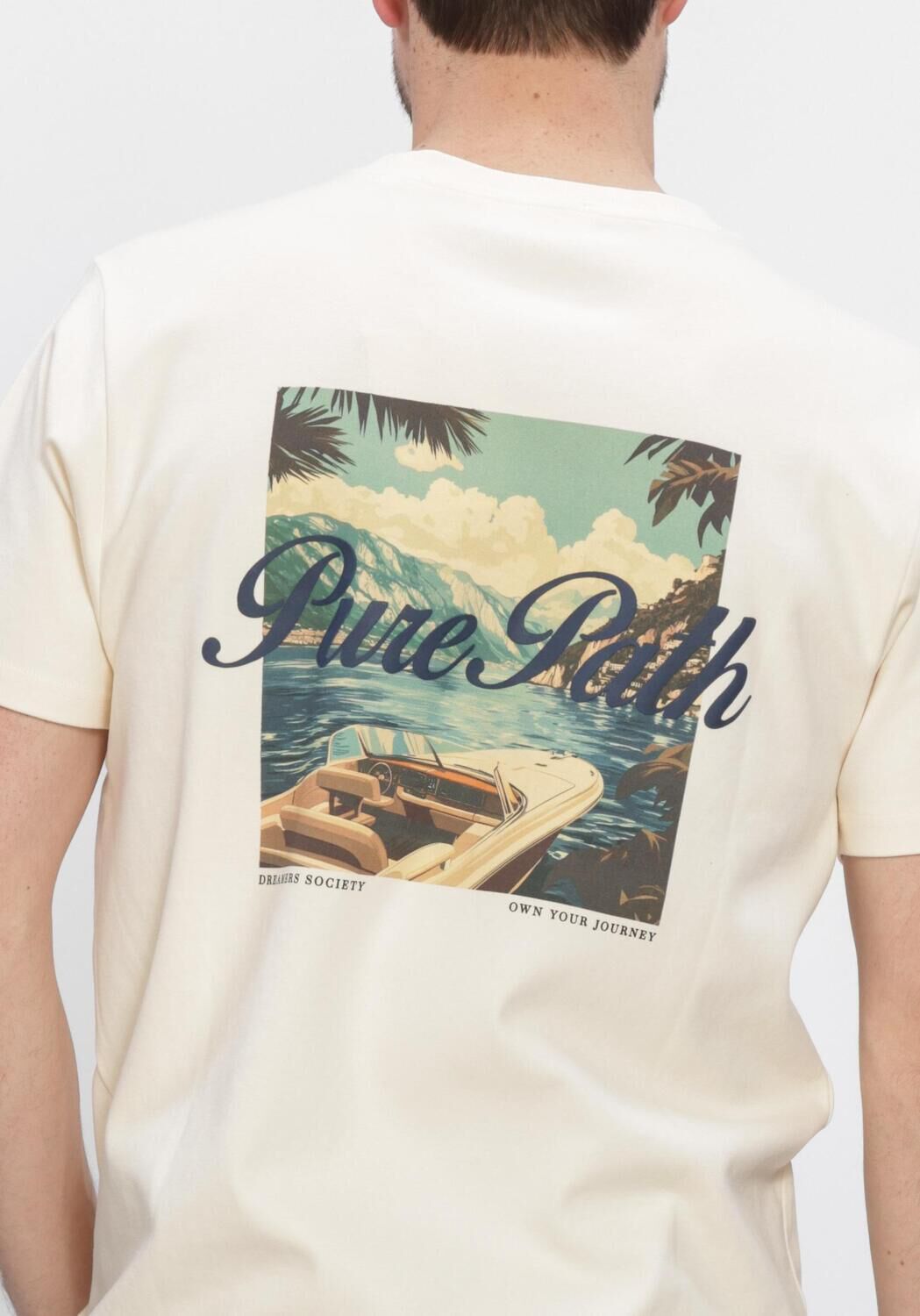 Beige PURE PATH T-shirt RIVA VIEW T-SHIRT - large