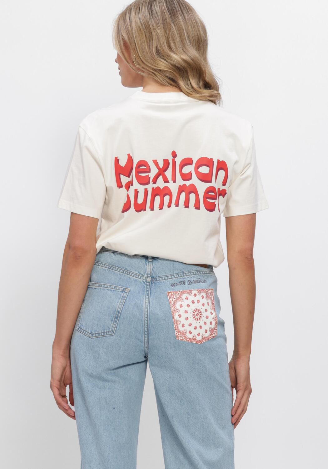 Wei&szlig;e HARPER & YVE T-shirt MEXICANBACK-SS - large