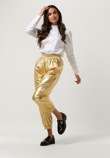 Goldfarbene CO'COUTURE Hose TRICE METAL TECH PANT - large