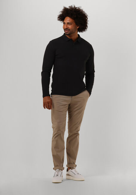 Schwarze SELECTED HOMME Polo-Shirt SLHSLIM-TOULOUSE LS POLO B NOOS - large