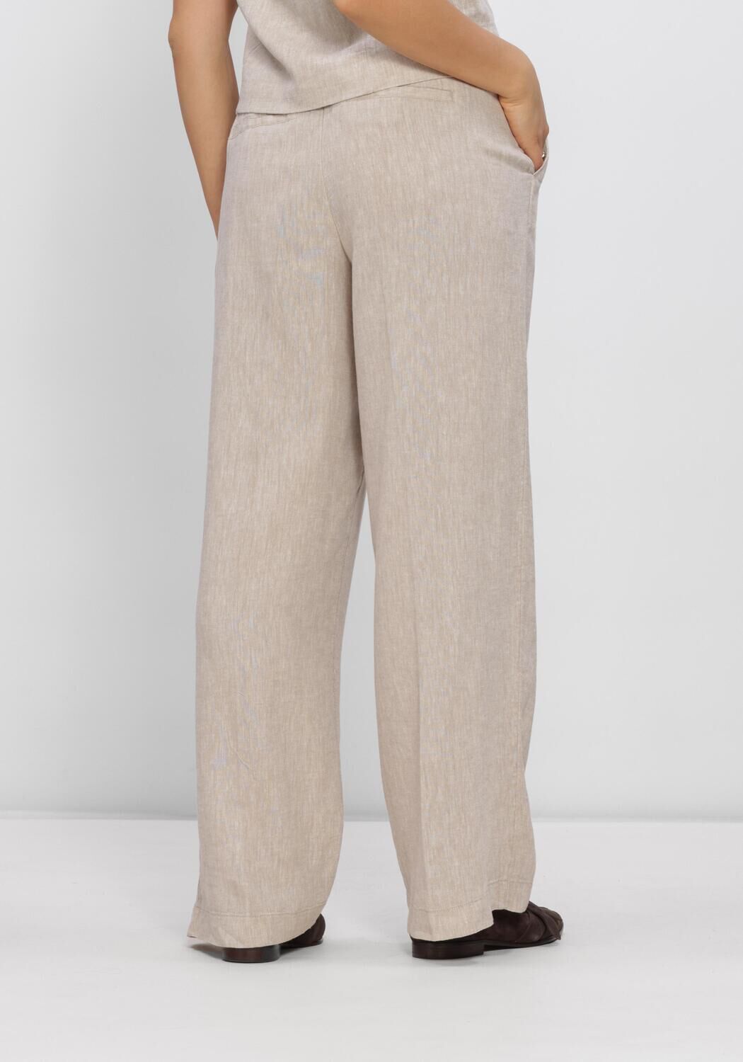 Sand MSCH COPENHAGEN Hose MSCHPENNIE GINIA HW PANTS - large