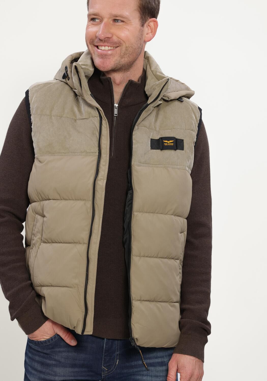Sand PME LEGEND Bodywarmer BODYWARMER GOBBLER BW MIX FABRIC - large