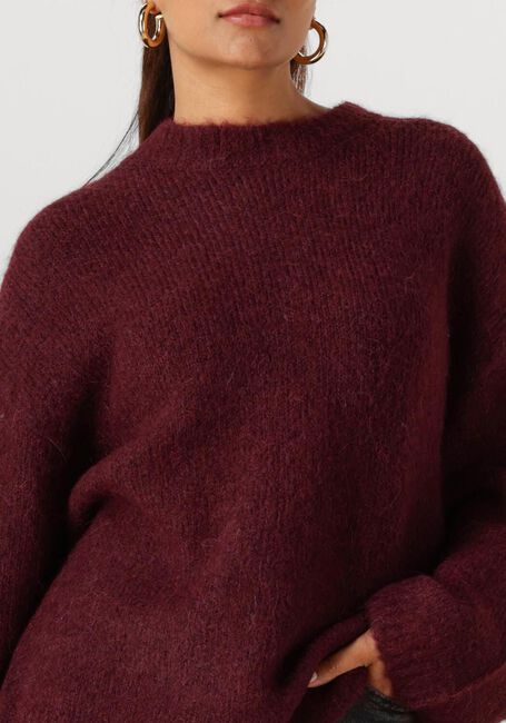 Bordeaux SELECTED WOMEN Pullover SLFGABRIELLA LS KNIT NEW O-NECK - large
