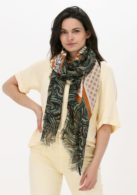 Grüne SUMMUM Schal TIGER SCARF PATCHWORK - large