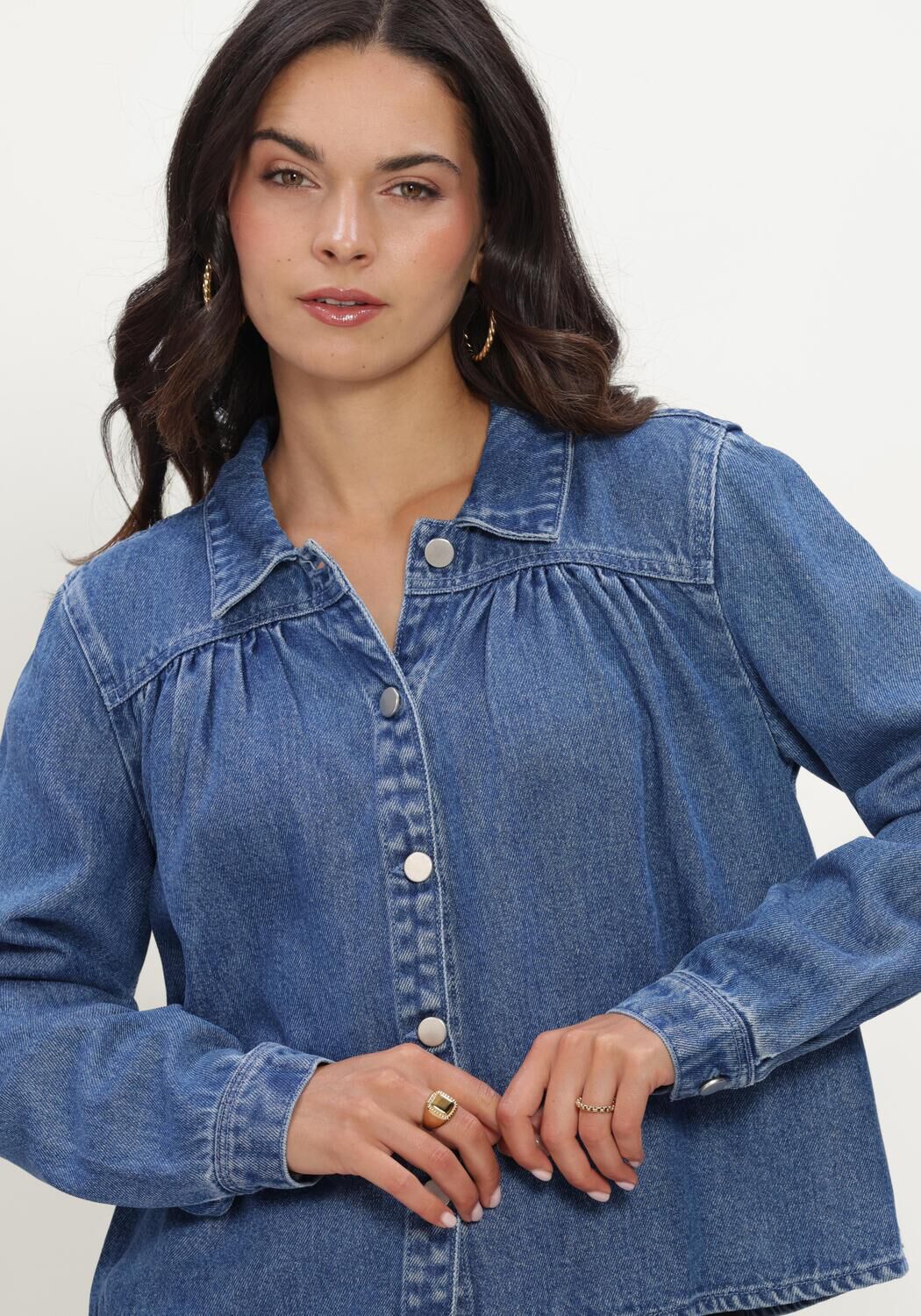 Blaue MSCH COPENHAGEN Blusen MSCHAGO RUE SHIRT - large