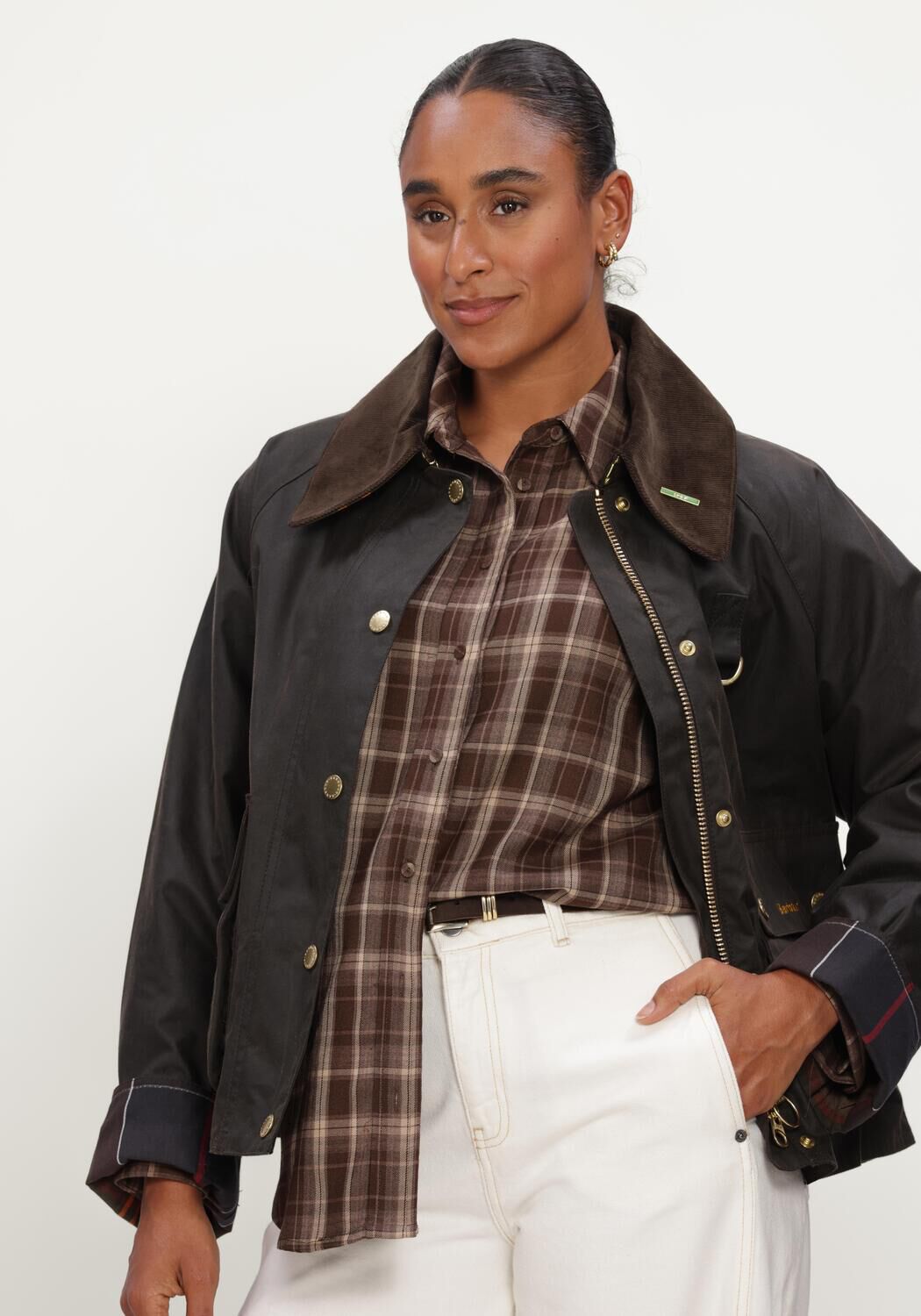 Gr&uuml;ne BARBOUR Jack ICONS MODERN SPEY WAX JACKET - large