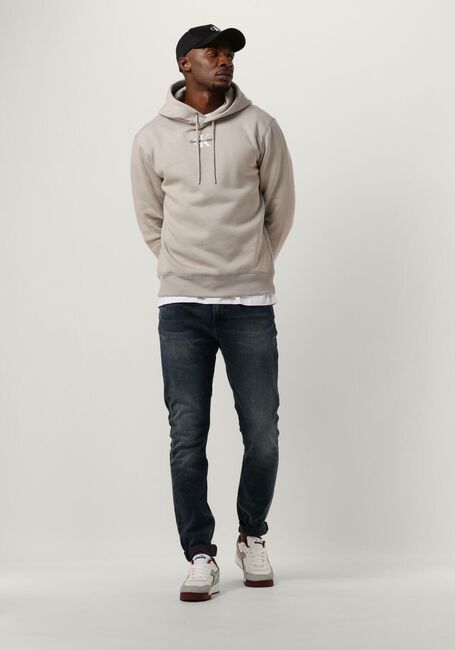 Graue CALVIN KLEIN Sweatshirt MONOLOGO HOODIE - large
