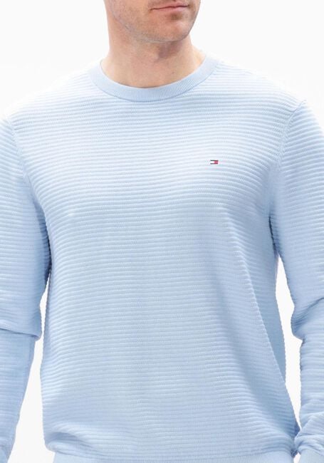 Hellblau TOMMY HILFIGER Pullover SEASONAL STRUCTURE CNECK - large