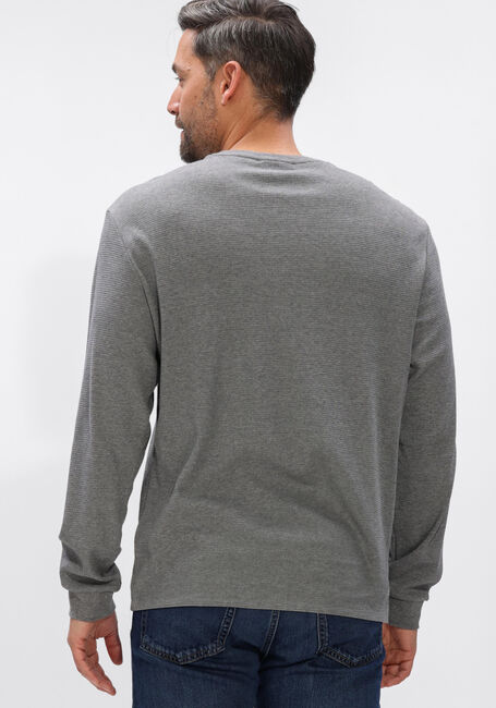 Graue CALVIN KLEIN Pullover LS WAFFLE BADGE CREWNK TEE - large