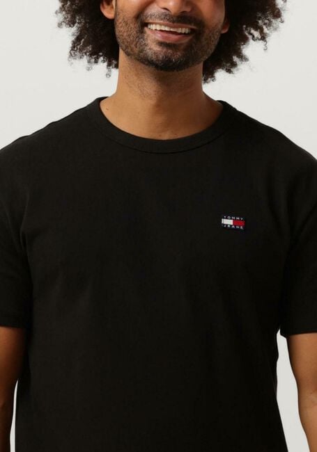 Schwarze TOMMY JEANS T-shirt TJM CLASSIC WAFFLE TEE S - large