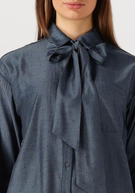 Blaue JANSEN AMSTERDAM Blusen ESS BLOUSE SR 737 NECKTIE - large