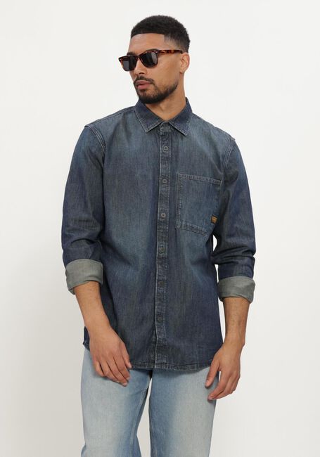 Blaue G-STAR RAW Casual-Oberhemd REGULAR 1-PKT SHIRT L\S - large