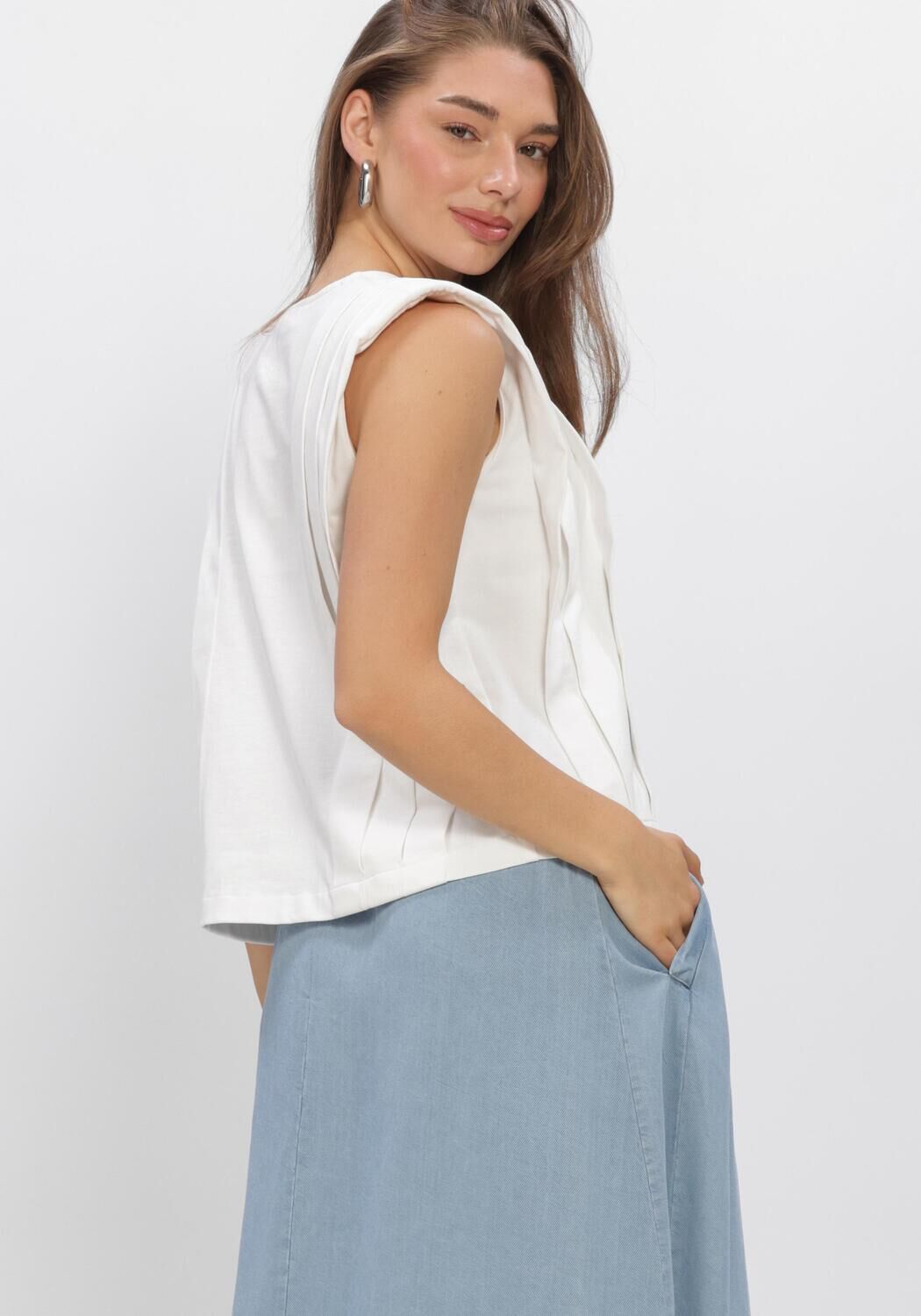 Wei&szlig;e CO'COUTURE Top ZELLICC PADDED PLEAT TOP - large