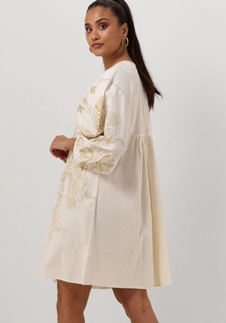 Weiße SUMMUM Minikleid DRESS GOLD EMBROIDERY COTTON LINEN - large