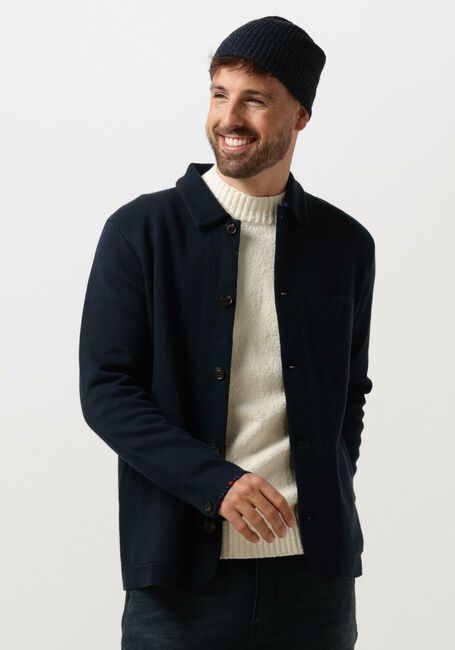 Blaue SCOTCH & SODA Jack WOOL-BLEND KNITTED WORKER JACKET - large