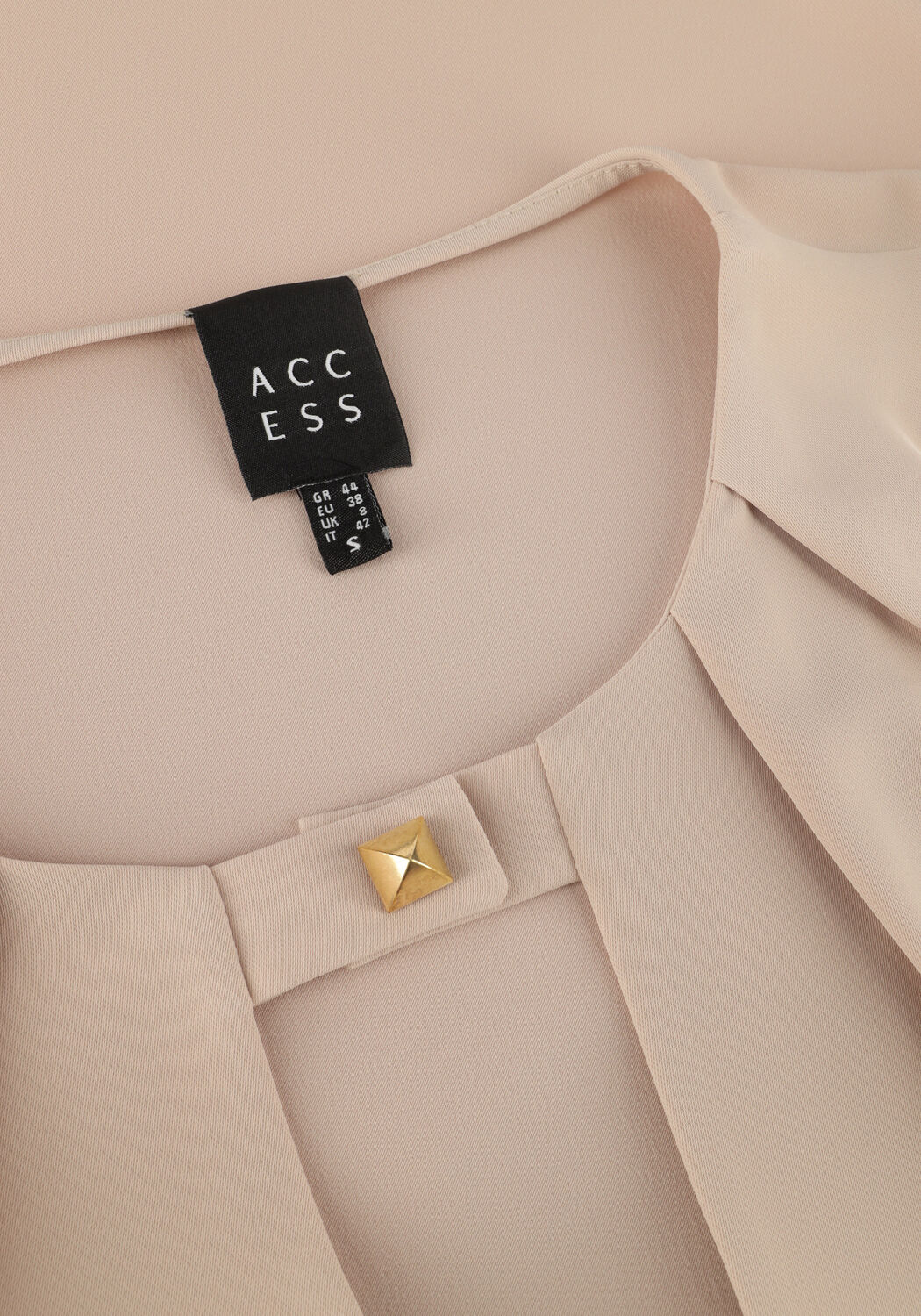 Beige ACCESS Blusen BLOUSE WITH FRONT V OPENING - large