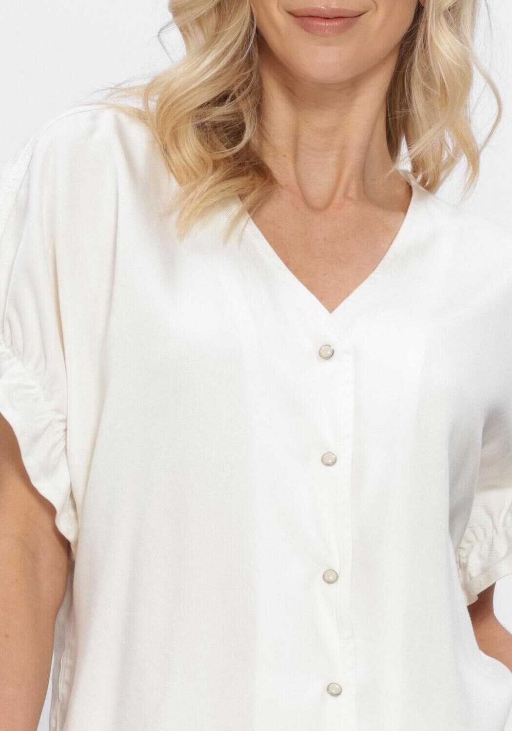 Wei&szlig;e OBJECT Tops & T-shirts OBJFRAME 2/4 V-NECK RE TOP - large