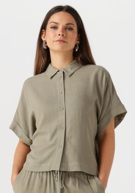 Olive SELECTED FEMME T-shirt SLFVIVA SS CROPPED SHIRT - large