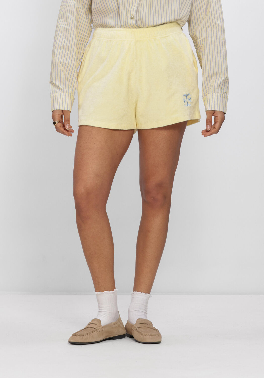 Gelbe COUCOU Kurze Hosen JACKIE SHORT - large