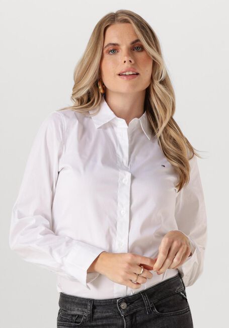 Weiße TOMMY HILFIGER Blusen ESS POPLIN REGULAR SHIRT - large