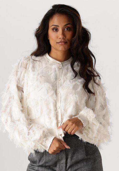 Weiße SUMMUM Blusen BLOUSE FRINGE FLUFFY - large