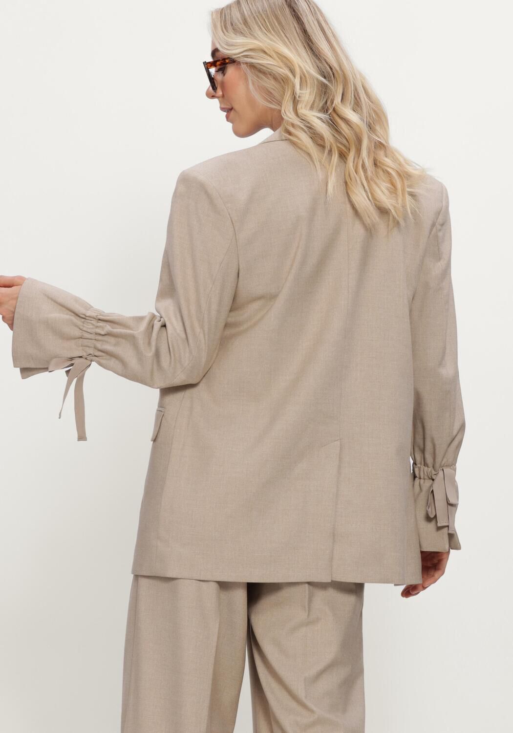 Beige SUMMUM Blazer BLAZER TWILL MELANGE - large