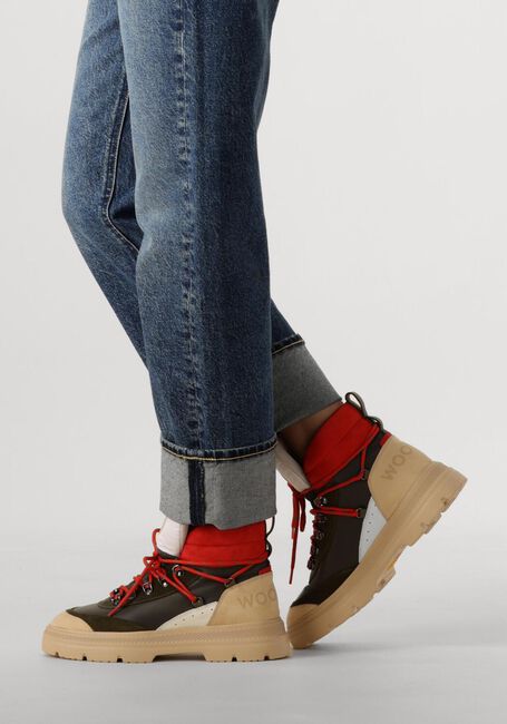 Braune WOOLRICH Schn&uuml;rboots RETRO HIKING BOOT GUM - large